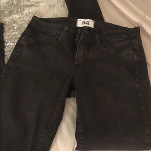 Brown Paige stretch skinny jeans size 27
